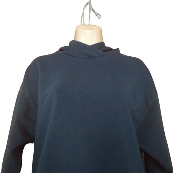 Joy Lab Women's XS Long Sleeve Cropped Dark Teal Pullover Hoodie Sweatshirt - Picture 2 of 4